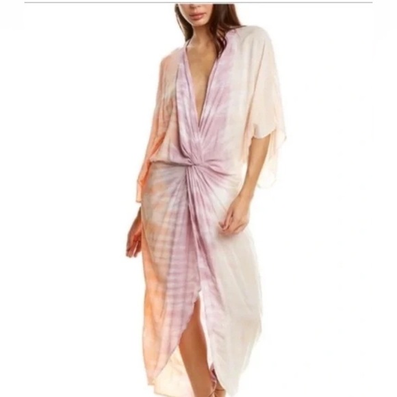 Revolve: Young Fabulous & Broke Tie-Dye Siren Dress - Pink and Cream- Small - Picture 1 of 5